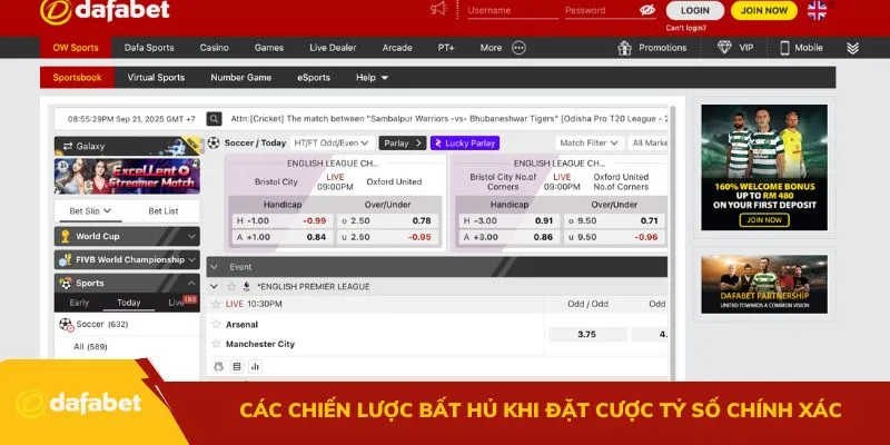 Các chiến lược bất hủ khi đặt cược tỷ số chính xác