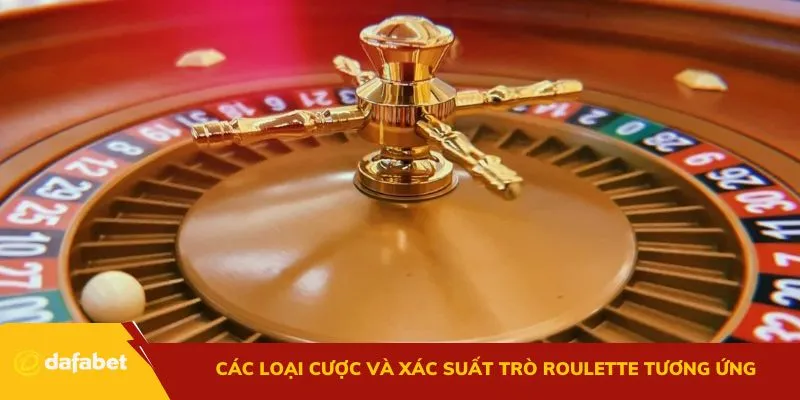 Các loại cược và xác suất trò Roulette tương ứng