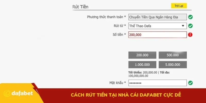 Cách rút tiền tại nhà cái Dafabet cực dễ bằng ví điện tử