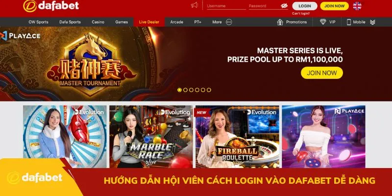 Hướng dẫn hội viên cách login vào Dafabet dễ dàng