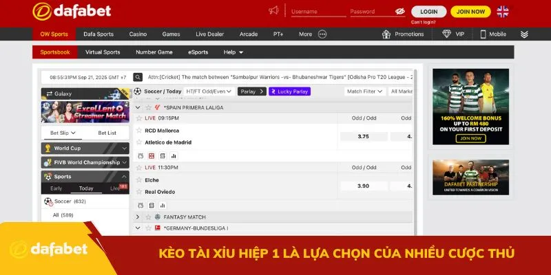 Kèo tài xỉu hiệp 1 là lựa chọn của nhiều cược thủ