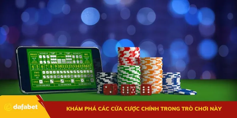 Khám phá các cửa cược chính trong trò chơi này