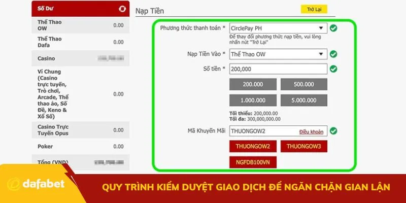 Quy trình kiểm duyệt giao dịch để ngăn chặn gian lận