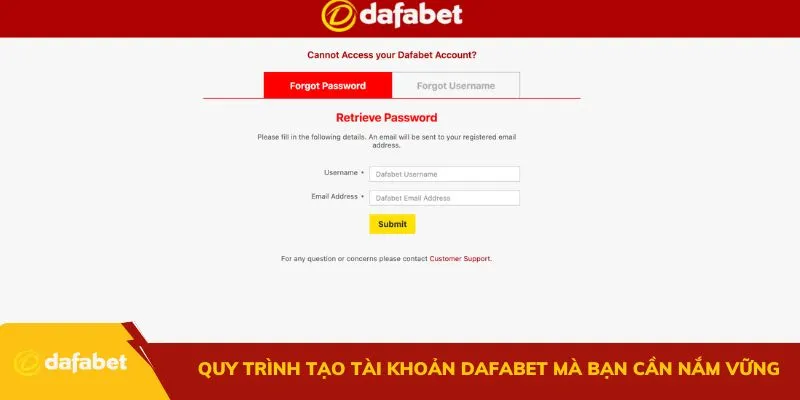 Quy trình tạo tài khoản Dafabet mà bạn cần nắm vững