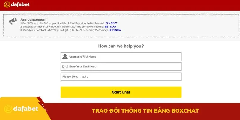 Trao đổi thông tin bằng boxchat